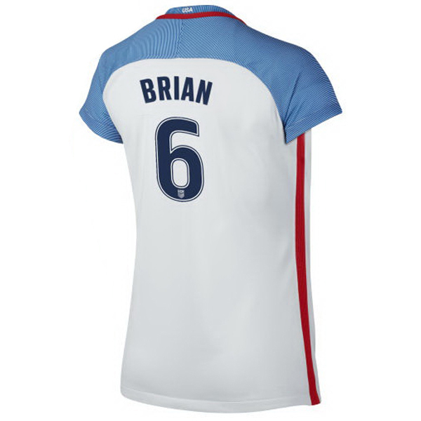 2016/2017 Morgan Brian Stadium Home Jersey USA Soccer #6