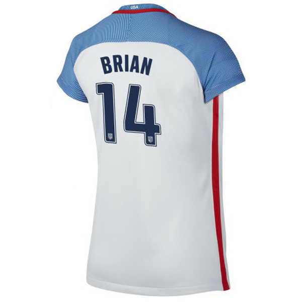 2016/2017 Morgan Brian Stadium Home Jersey USA Soccer #14