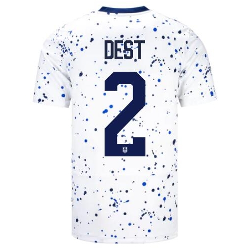 USA Sergino Dest 2023 Home Men's Stadium Soccer Jersey