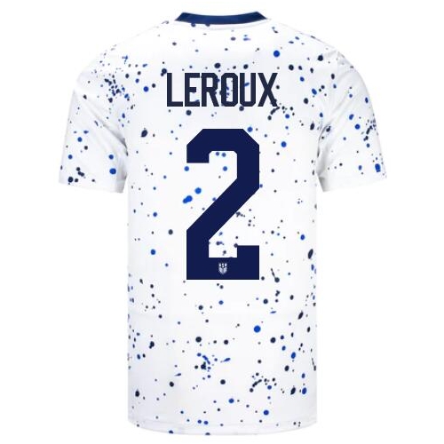 USA Sydney Leroux 2023 Home Men's Stadium Soccer Jersey