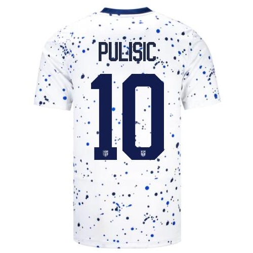 USA Christian Pulisic 2023 Home Men's Stadium Soccer Jersey