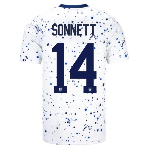 USA Emily Sonnett 2023 Home Men's Stadium Soccer Jersey