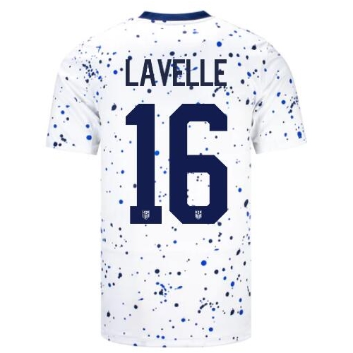 USA Rose Lavelle 2023 Home Men's Stadium Soccer Jersey
