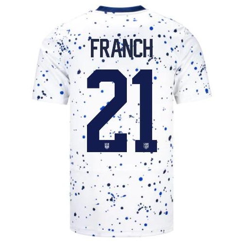 USA Adrianna Franch 2023 Home Men's Stadium Soccer Jersey