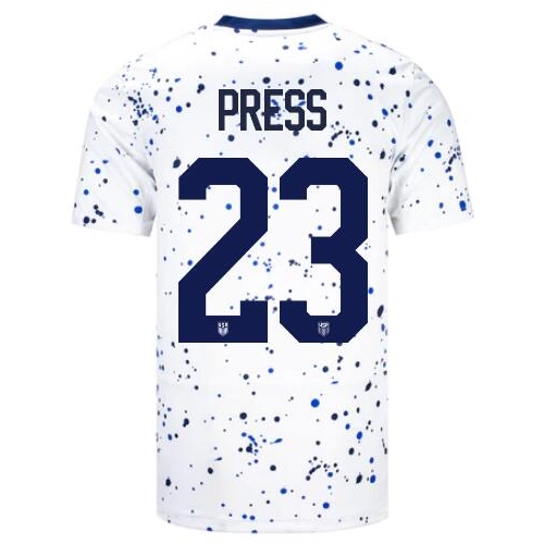 USA Christen Press 2023 Home Men's Stadium Soccer Jersey