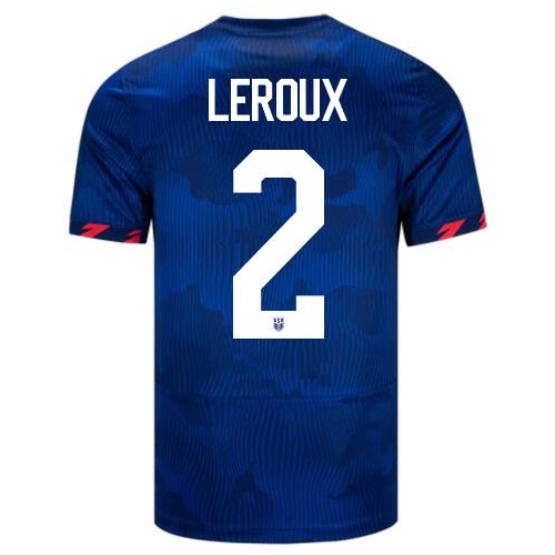 USA Sydney Leroux 2023 Away Men's Stadium Soccer Jersey