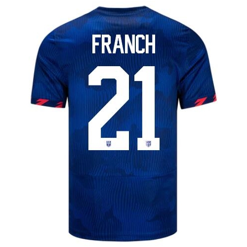 USA Adrianna Franch 2023 Away Men's Stadium Soccer Jersey