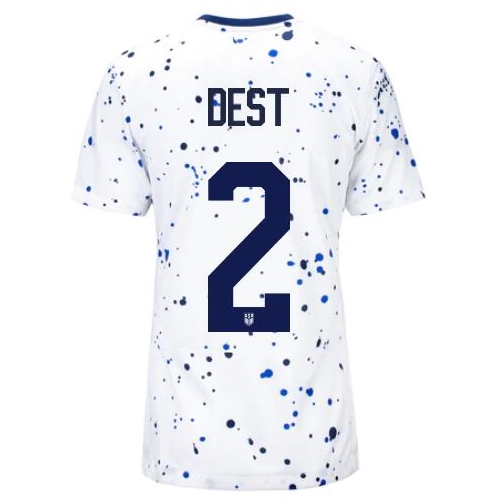 USA Sergino Dest 2023 Home Women's Stadium Soccer Jersey