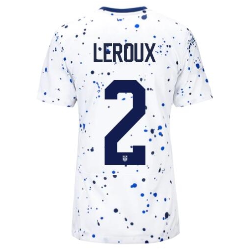 USA Sydney Leroux 2023 Home Women's Stadium Soccer Jersey