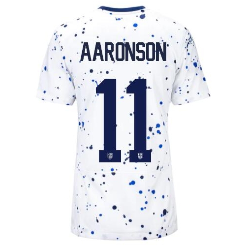 USA Brenden Aaronson 2023 Home Women's Stadium Soccer Jersey