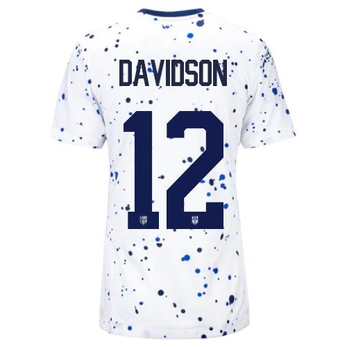 USA Tierna Davidson 2023 Home Women's Stadium Soccer Jersey