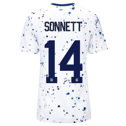USA Emily Sonnett 2023 Home Women's Stadium Soccer Jersey