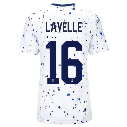 USA Rose Lavelle 2023 Home Women's Stadium Soccer Jersey