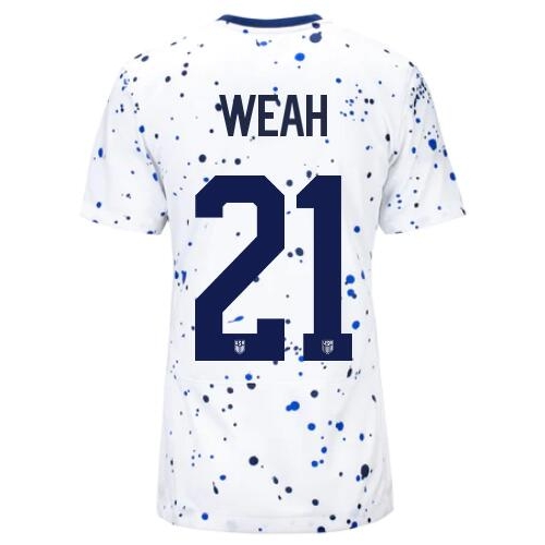 USA Tim Weah 2023 Home Women's Stadium Soccer Jersey