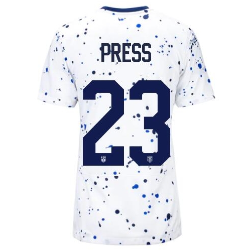 USA Christen Press 2023 Home Women's Stadium Soccer Jersey
