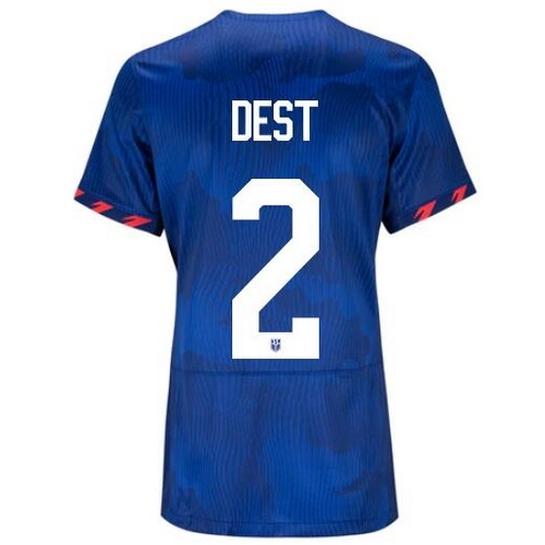USA Sergino Dest 2023 Away Women's Stadium Soccer Jersey