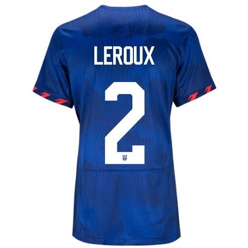 USA Sydney Leroux 2023 Away Women's Stadium Soccer Jersey