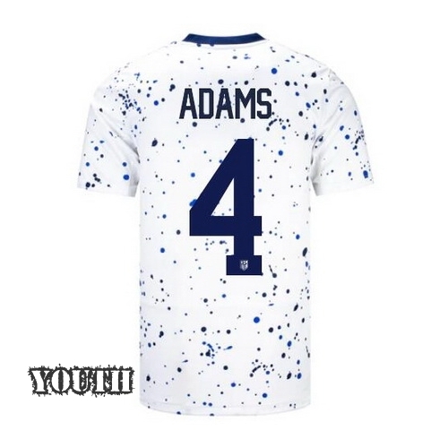 USA Tyler Adams 2023 Home Youth Stadium Soccer Jersey