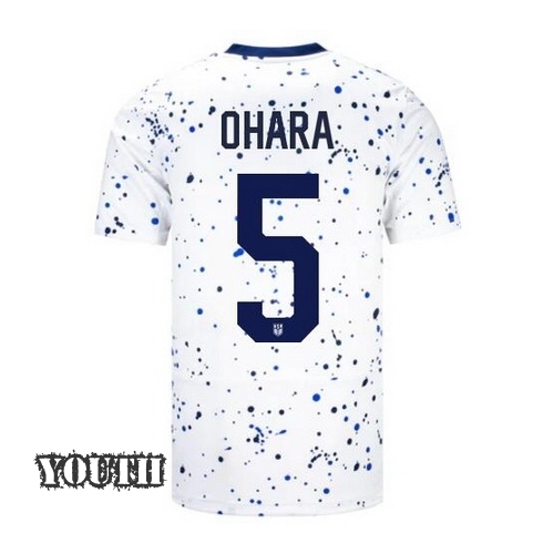 USA Kelley O'hara 2023 Home Youth Stadium Soccer Jersey
