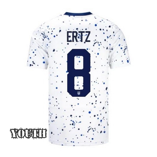 USA Julie Ertz 2023 Home Youth Stadium Soccer Jersey