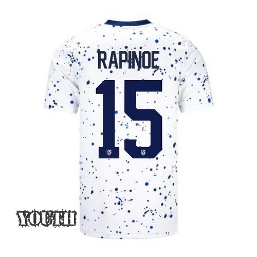 USA Megan Rapinoe 2023 Home Youth Stadium Soccer Jersey