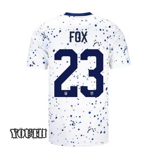 USA Emily Fox 2023 Home Youth Stadium Soccer Jersey