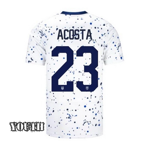 USA Kellyn Acosta 2023 Home Youth Stadium Soccer Jersey
