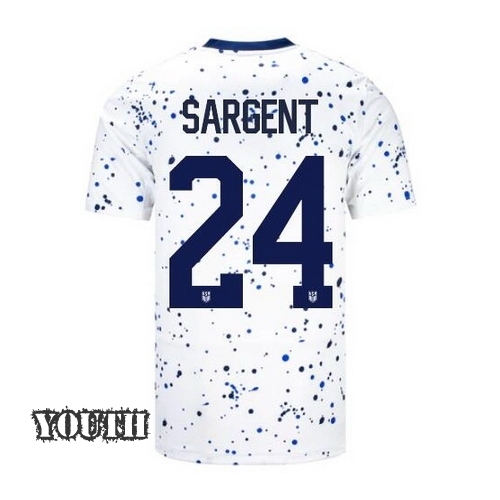 USA Josh Sargent 2023 Home Youth Stadium Soccer Jersey