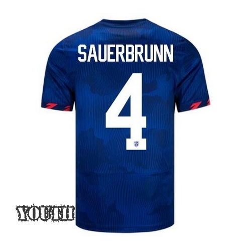 USA Becky Sauerbrunn 2023 Away Youth Stadium Soccer Jersey