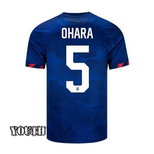 USA Kelley O'hara 2023 Away Youth Stadium Soccer Jersey