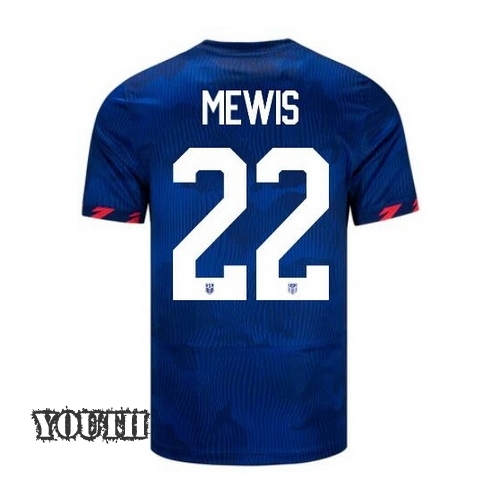 USA Kristie Mewis 2023 Away Youth Stadium Soccer Jersey