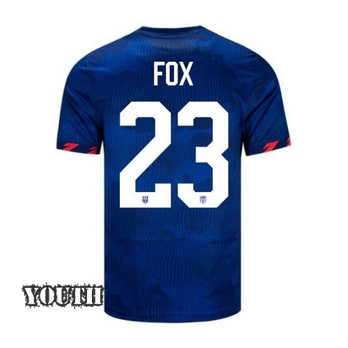 USA Emily Fox 2023 Away Youth Stadium Soccer Jersey