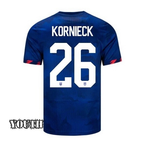 USA Taylor Kornieck 2023 Away Youth Stadium Soccer Jersey