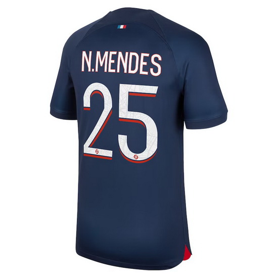 2023/2024 Nuno Mendes Home #25 Men's Soccer Jersey