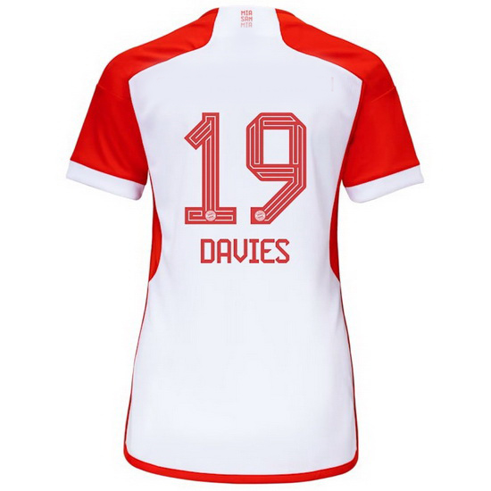 2023/2024 Alphonso Davies Home #19 Women's Soccer Jersey