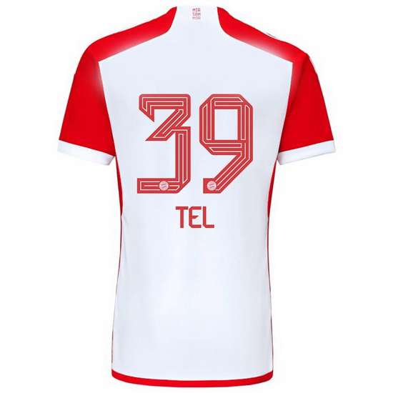 2023/2024 Mathys Tel Home #39 Men's Soccer Jersey