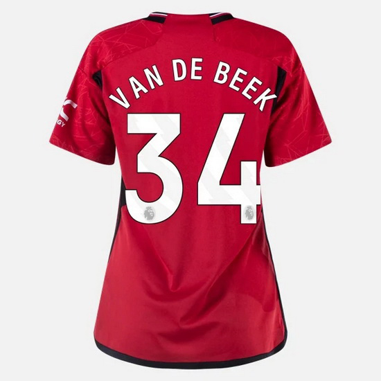 2023/2024 Donny van de Beek Home #34 Women's Soccer Jersey