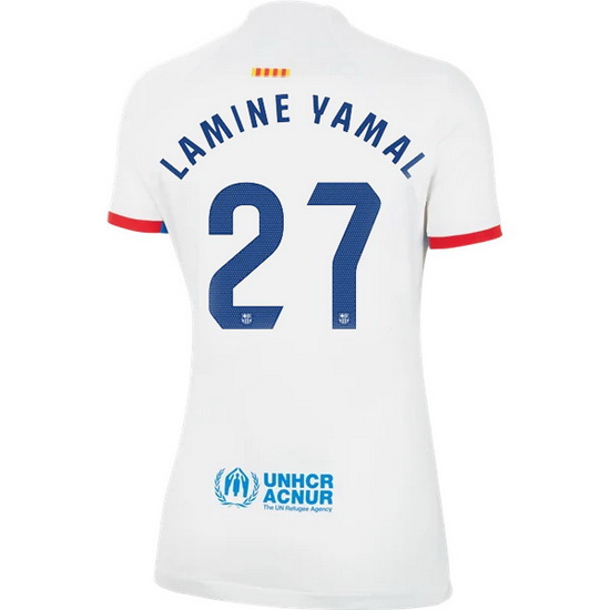 2023/2024 Lamine Yamal Away #27 Women's Soccer Jersey