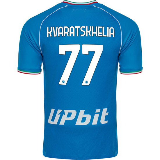 2023/2024 Khvicha Kvaratskhelia Home #77 Men's Soccer Jersey