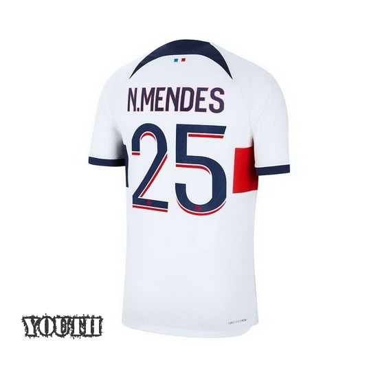 2023/2024 Nuno Mendes Away #25 Youth Soccer Jersey
