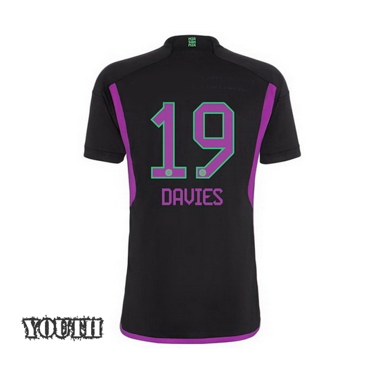 2023/2024 Alphonso Davies Away #19 Youth Soccer Jersey