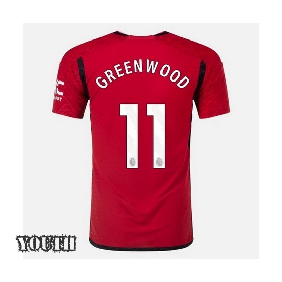 2023/2024 Youth Mason Greenwood Home #11 Soccer Jersey
