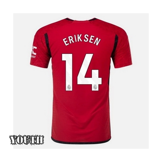 2023/2024 Youth Christian Eriksen Home #14 Soccer Jersey