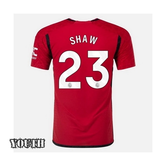 2023/2024 Youth Luke Shaw Home #23 Soccer Jersey