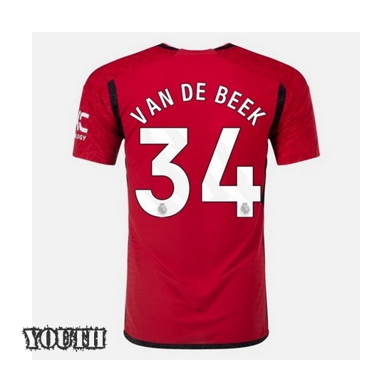 2023/2024 Youth Donny van de Beek Home #34 Soccer Jersey