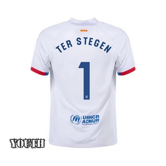 2023/2024 Marc-Andre ter Stegen Away #1 Youth Soccer Jersey