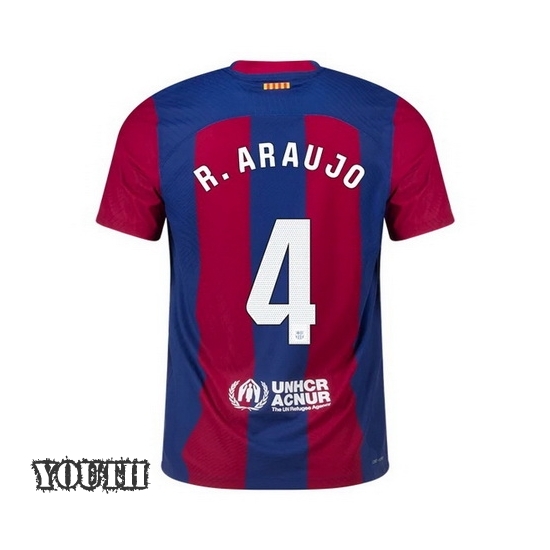2023/2024 Youth Ronald Araujo Home #4 Soccer Jersey