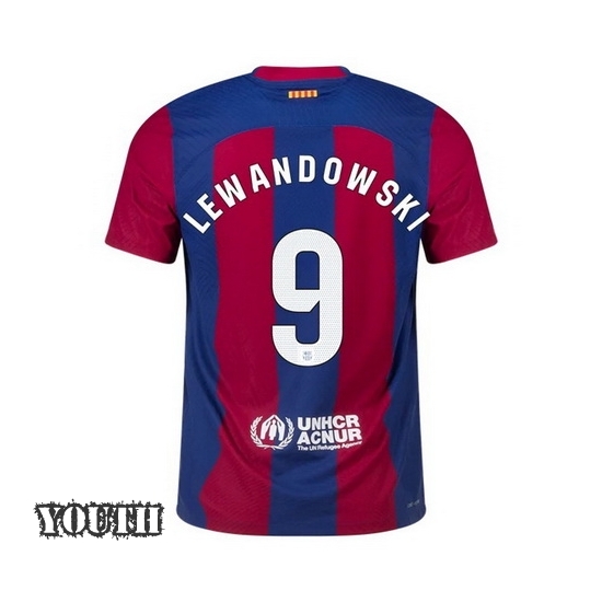 2023/2024 Youth Robert Lewandowski Home #9 Soccer Jersey