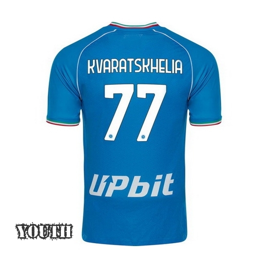 2023/2024 Youth Khvicha Kvaratskhelia Home #77 Soccer Jersey
