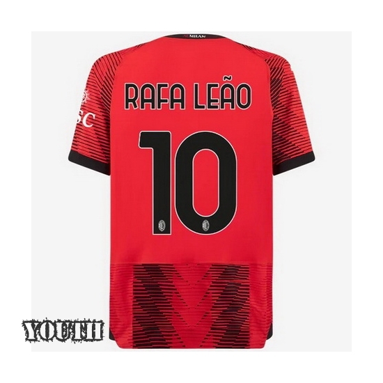2023/2024 Youth Rafael Leao Home #10 Soccer Jersey
